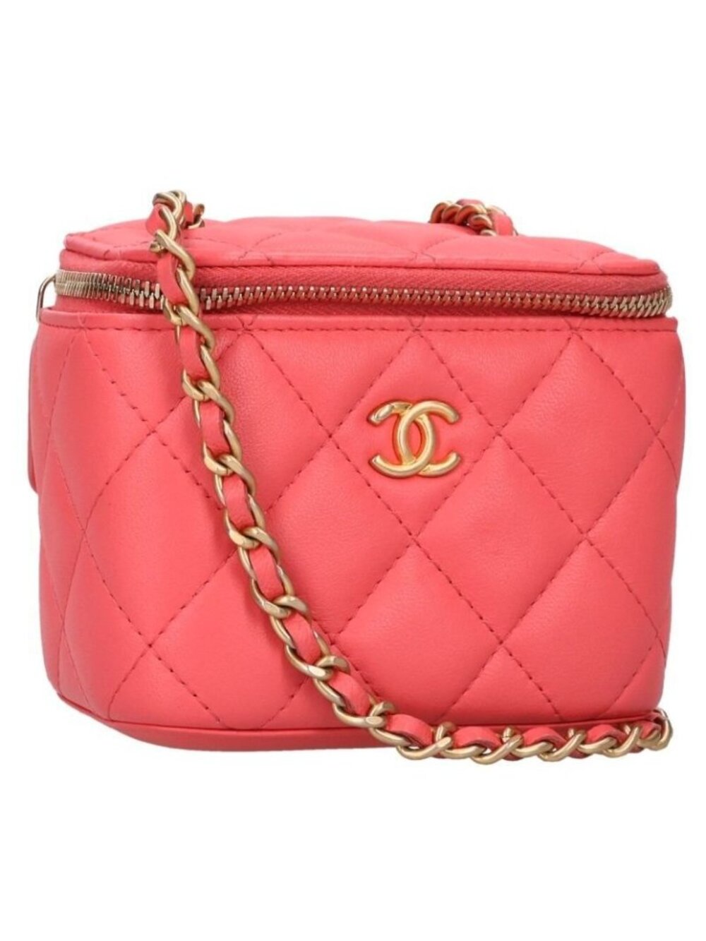 Chanel Vanity Quilted Lambskin Chain Shoulder Bag
